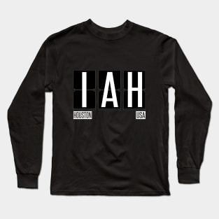 IAH - Houston Texas Airport Code Souvenir or Gift Shirt Long Sleeve T-Shirt